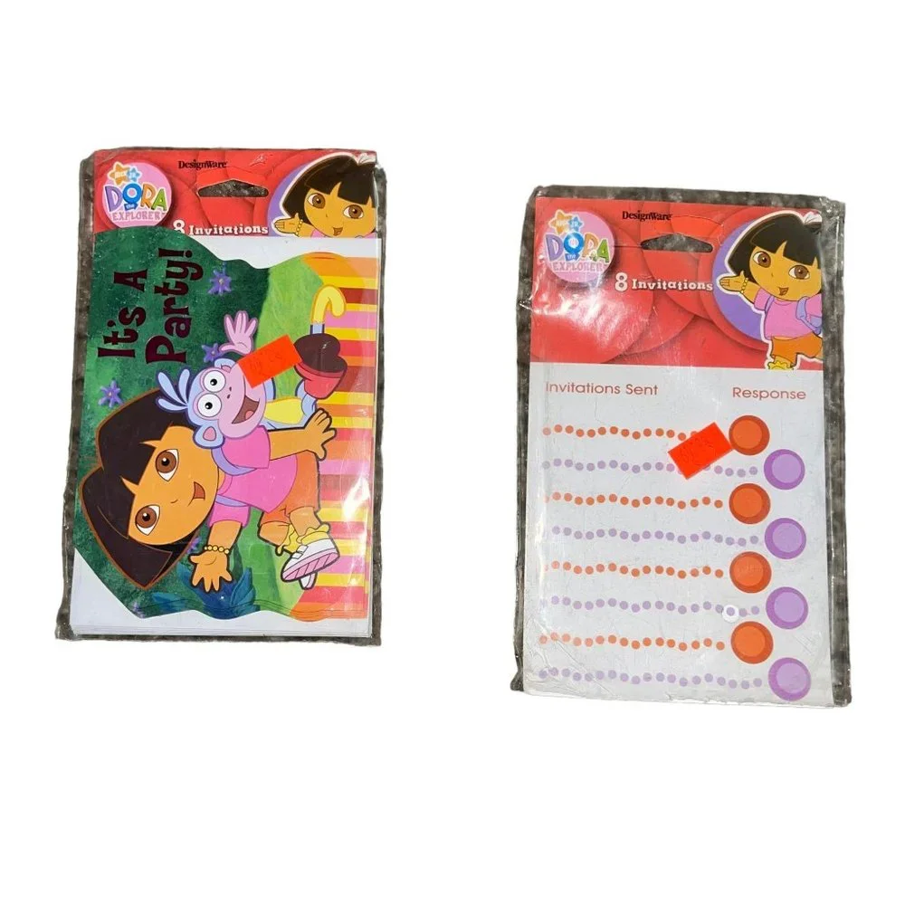 New Open American Greeting Dora The Explorer Birthday Party Invitations 2 Packs